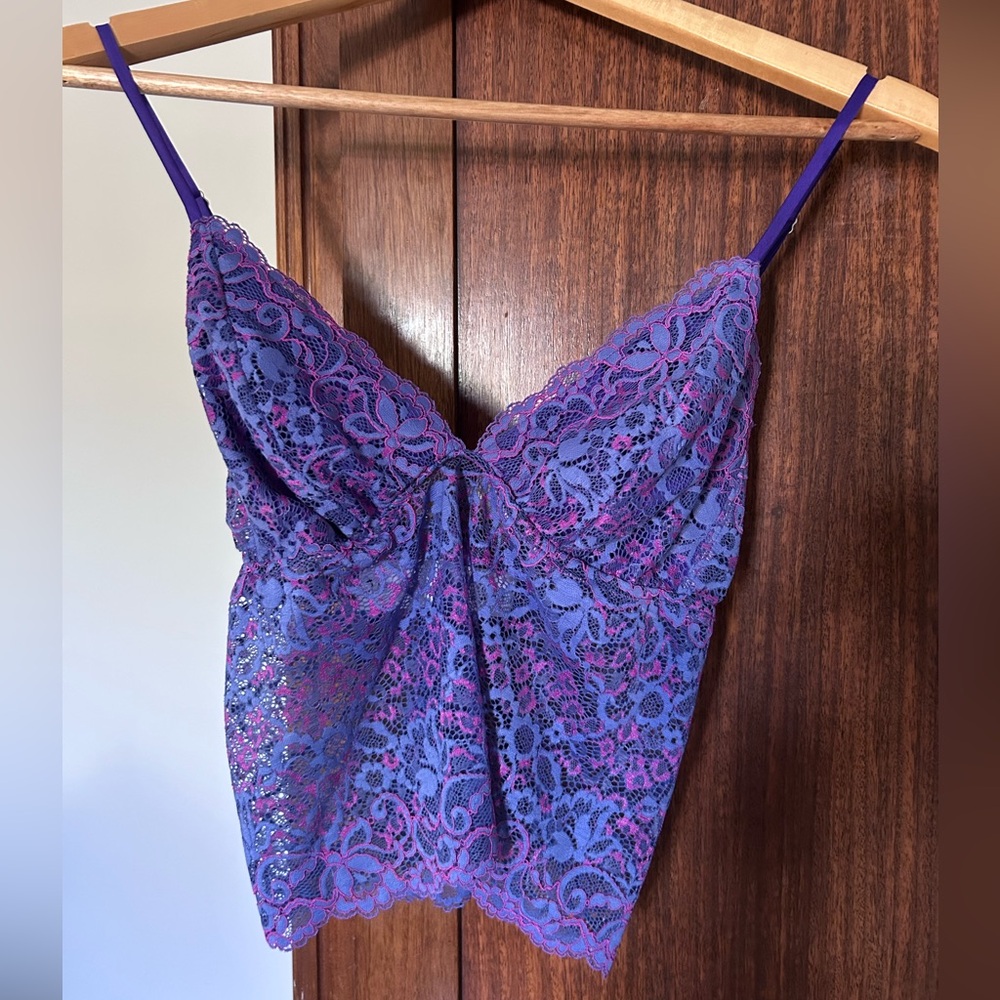 Purple Lace Camisole Top